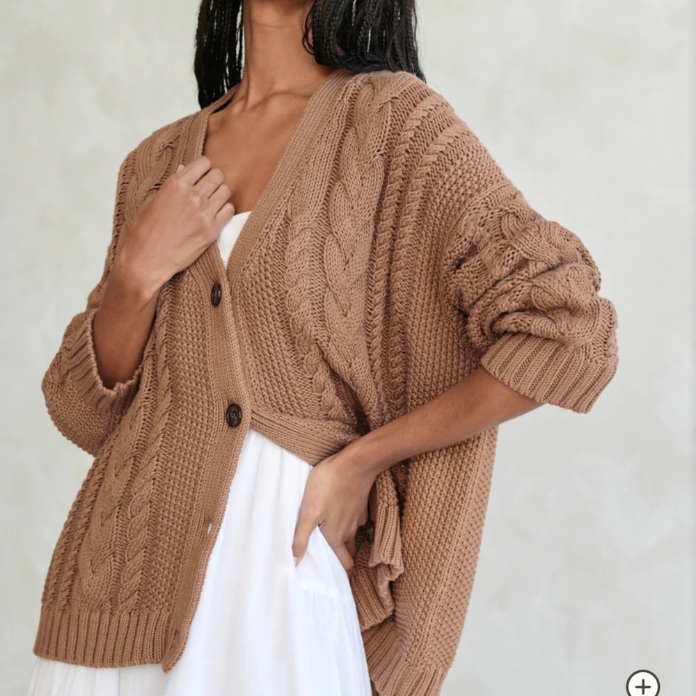 Jenni Kayne Cotton Cable Cardigan